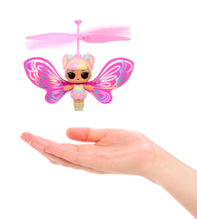 LOL Surprise Magic Flyers Fairies Tots fairy-themed flight with sparkling details during play.