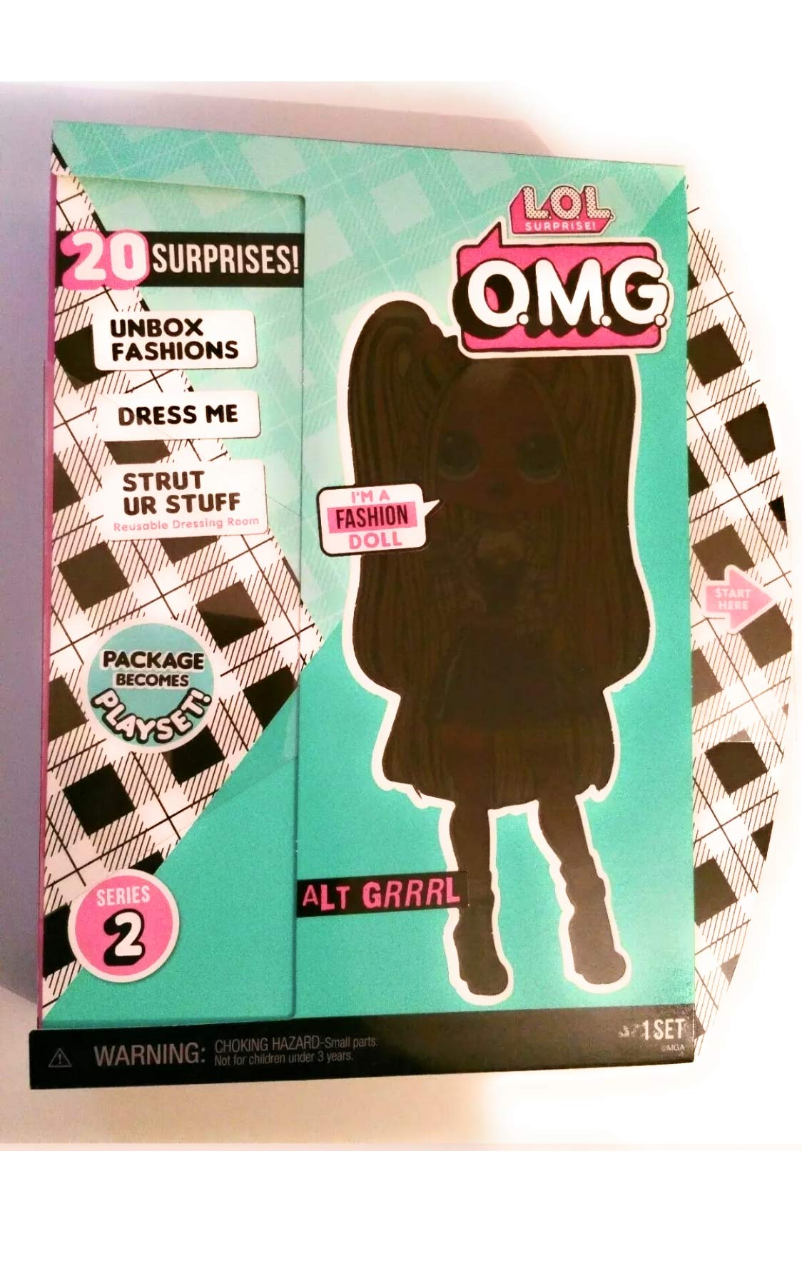 L.O.L. Surprise! O.M.G. Alt Grrrl showcases vibrant hair and articulated poses