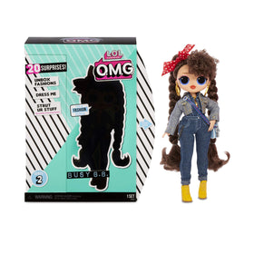 L.O.L. Surprise! O.M.G. Busy B.B. accessory set with shoe box supports coordinated looks.