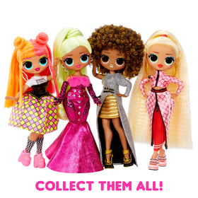 Collect all four re-released O.M.G. dolls Swag, Neonlicious, Lady Diva, and Royal Bee.