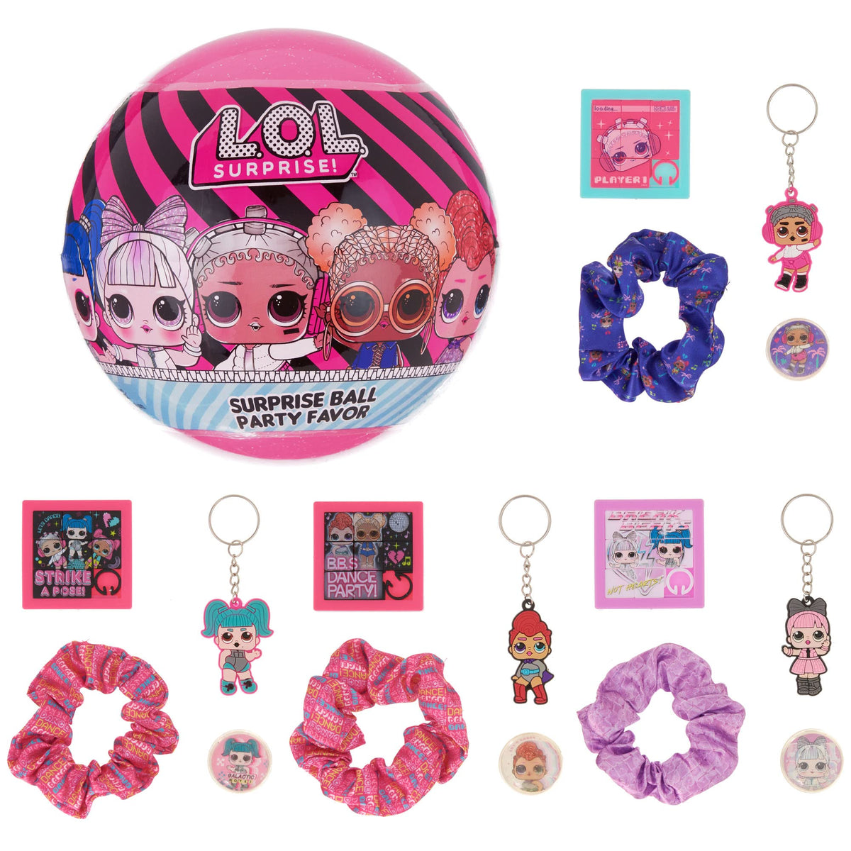 L.O.L. Surprise! Scrunchies and hair ties add color and styling