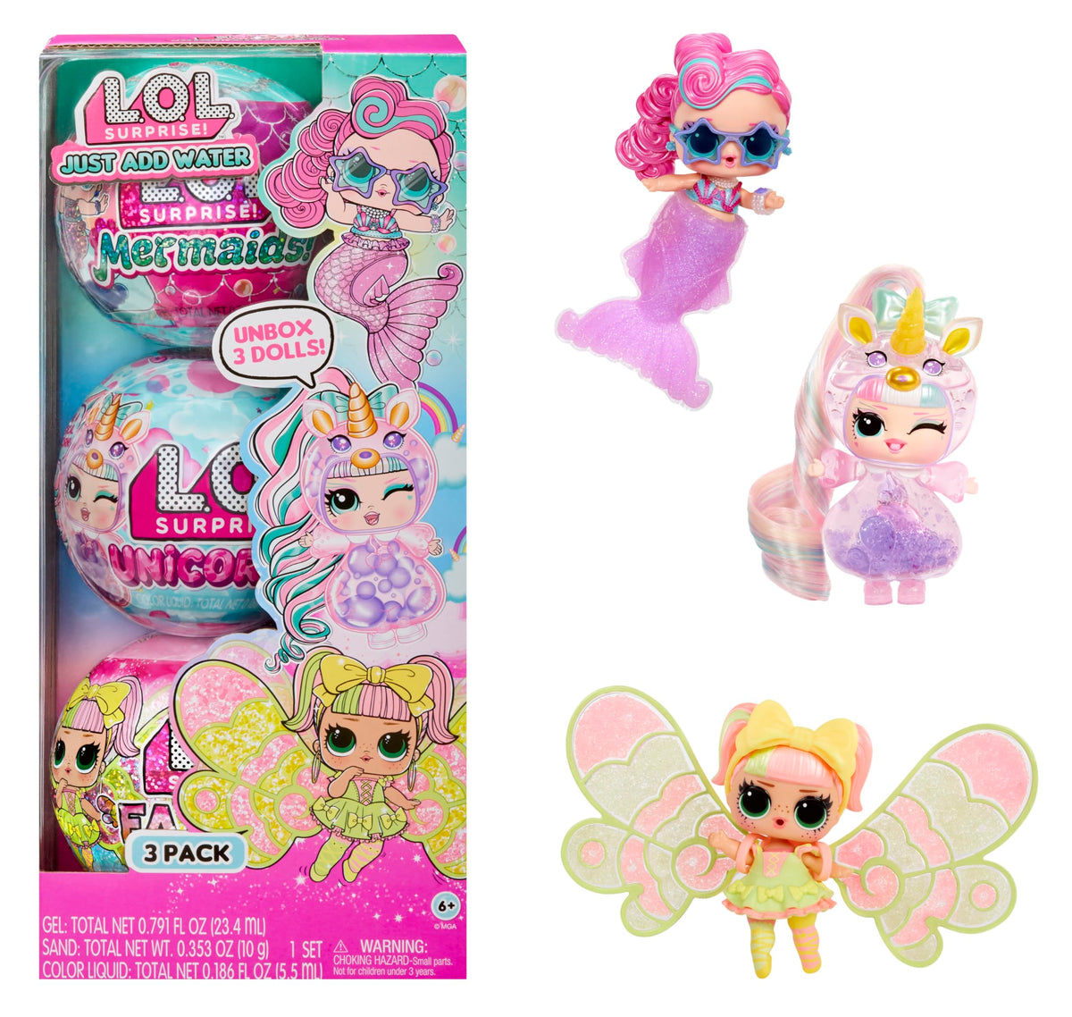 L.O.L. Surprise! Tots Mermaid Tot for color-changing tail play and display-ready charm.