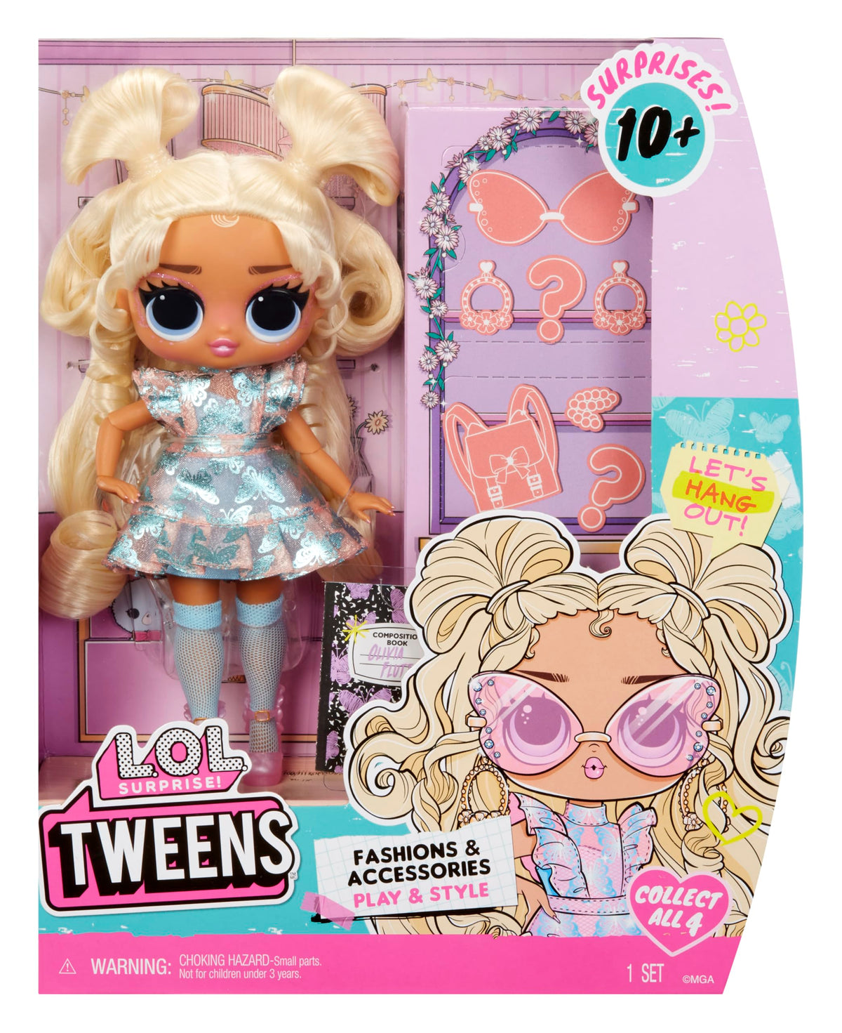 LOL Surprise Tweens Olivia Flutter suitable for ages 4+ with poseable doll
