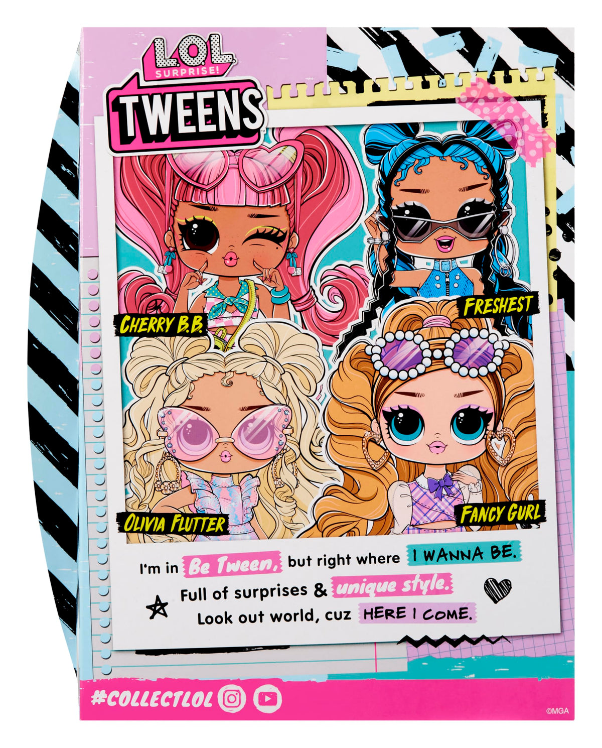 LOL Surprise Tweens Core Doll hairbrush helps maintain hairstyles during unboxings.