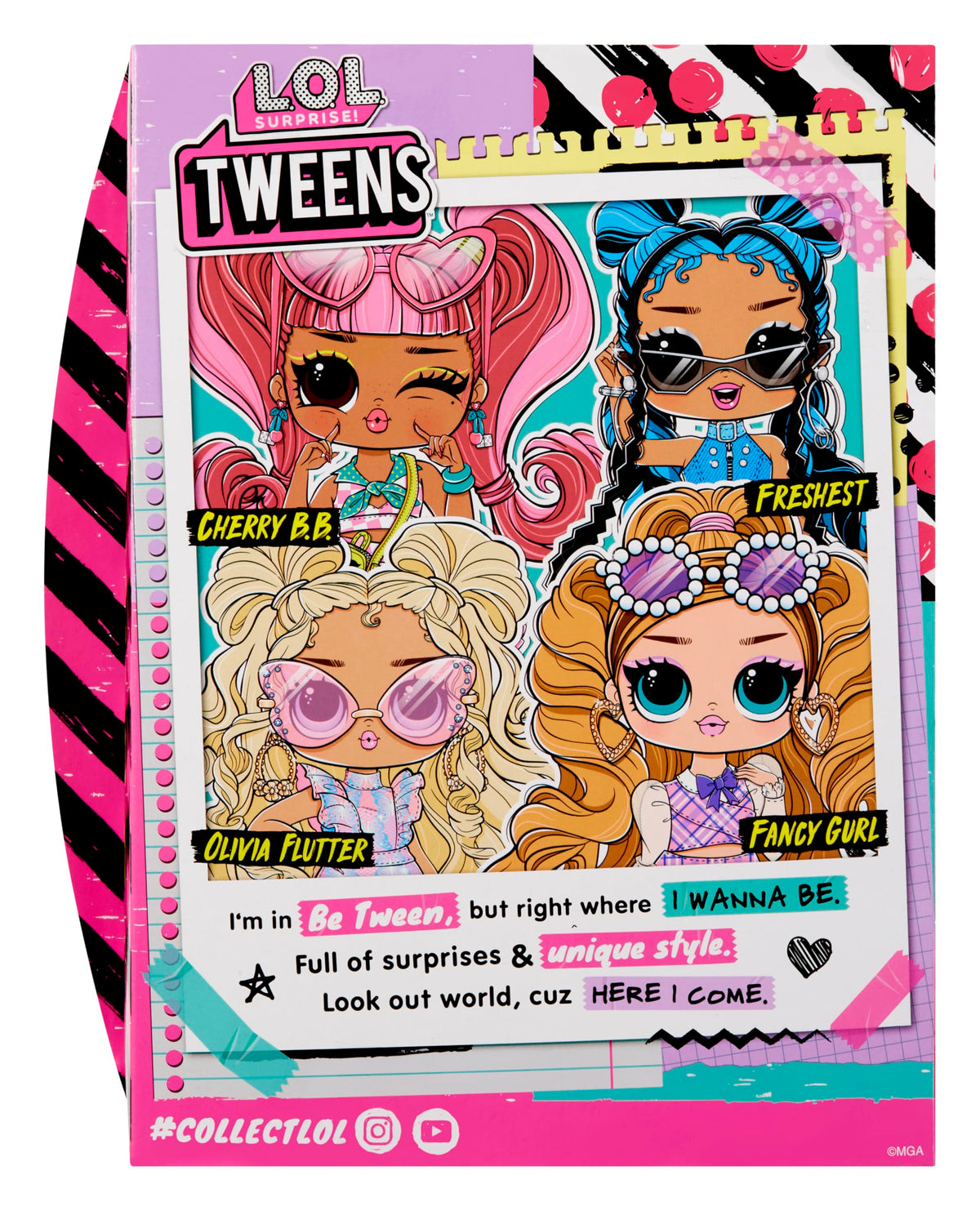 LOL Surprise Tweens unboxing surprises highlights accessories for storytelling and fashion fun.