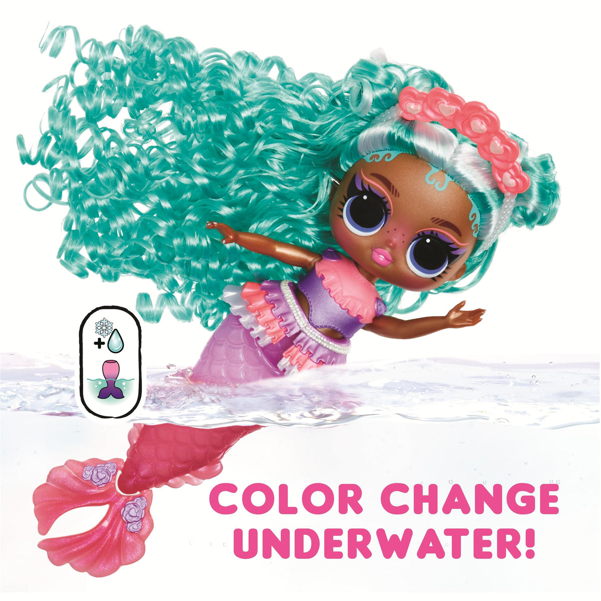 Serena Finn’s movable fin allows dynamic poses during play