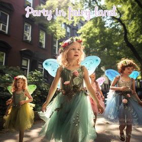 LolaSaturdays Fairy Wings hot pink set with glitter accents