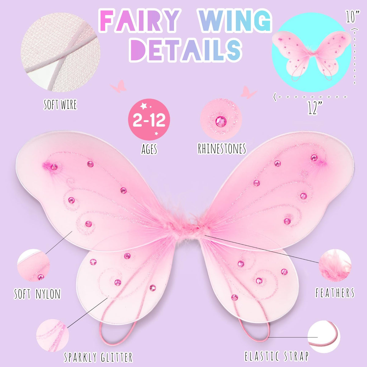 LOLASATURDAYS green fairy wings great for outdoor pretend play.