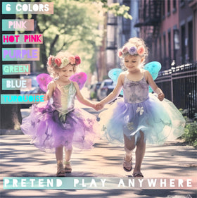 LOLASATURDAYS hot pink fairy wings brighten any costume playdate.