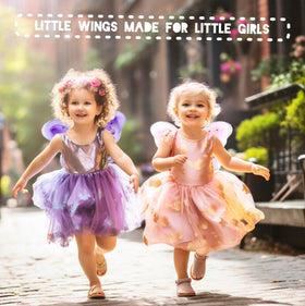 LOLASATURDAYS pink fairy wings ideal for party costumes and play.