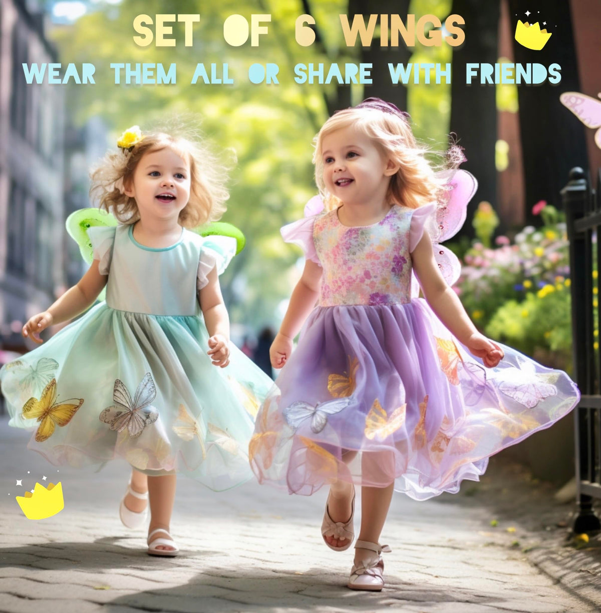 LOLASATURDAYS purple fairy wings perfect for storytime costumes.