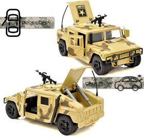 Lollipop Humvee top view shows mounted rifle and interactive features