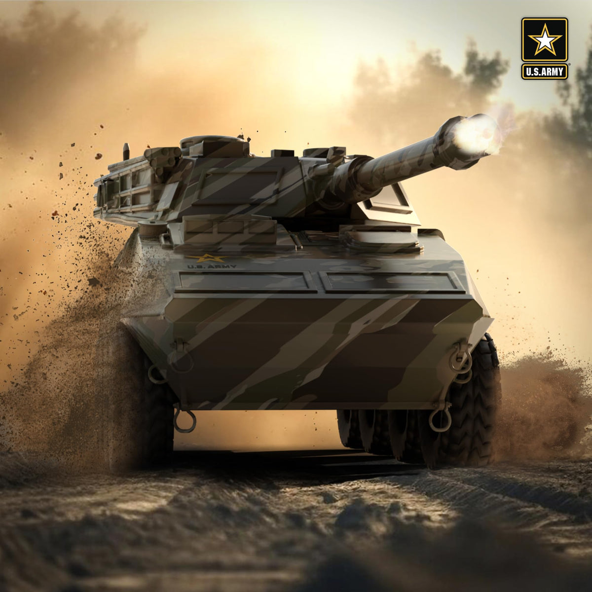 Lollipop Battle Stryker detailed cabin, authentic features spark educational pretend missions.