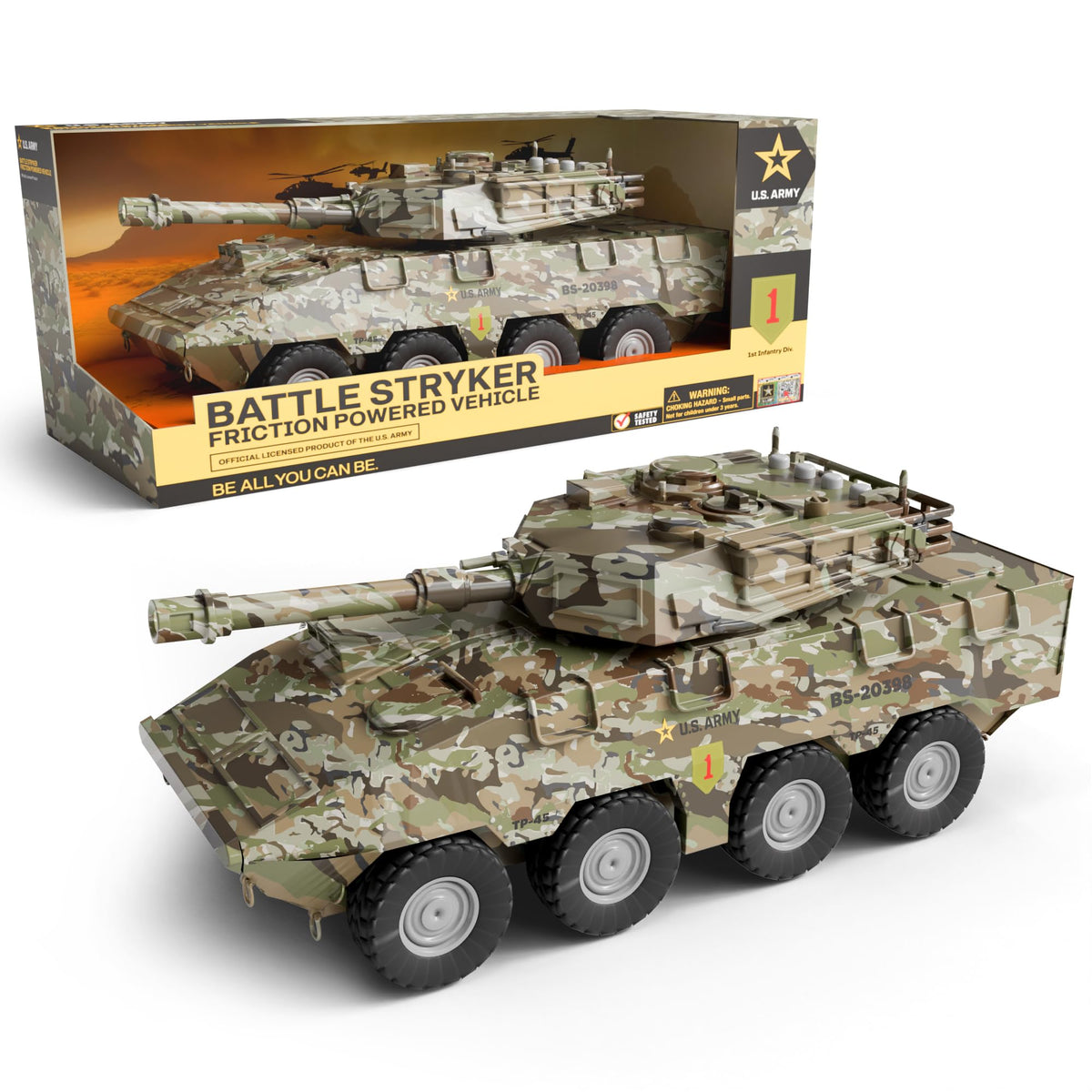 Lollipop Battle Stryker front view, durable toy perfect for imaginative army play.