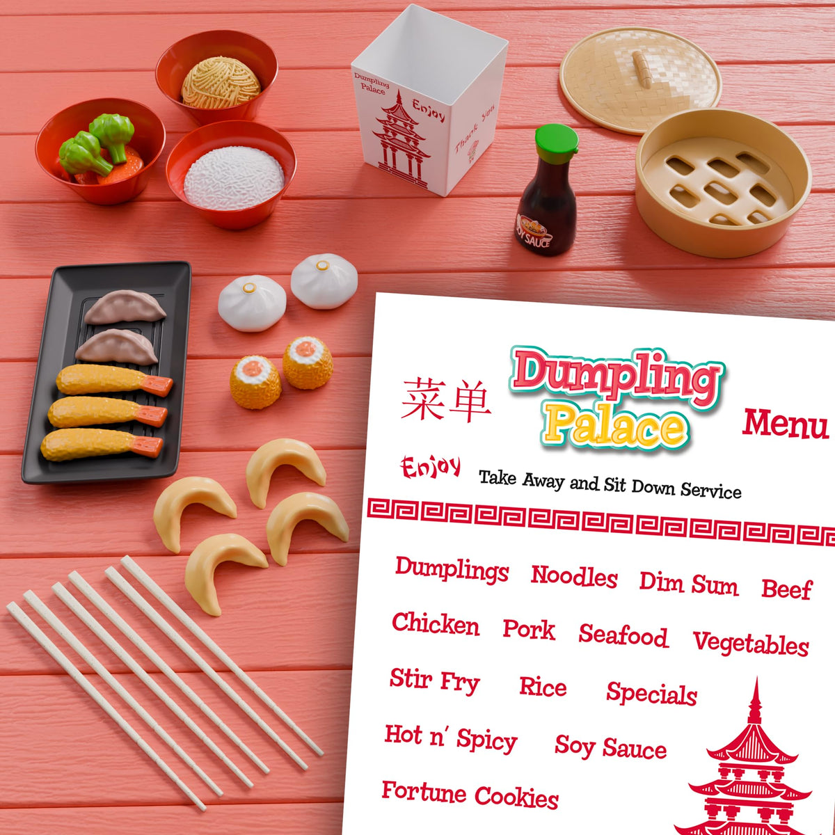 Lollipop Dumpling Palace children playing captures social interaction and collaborative meals.