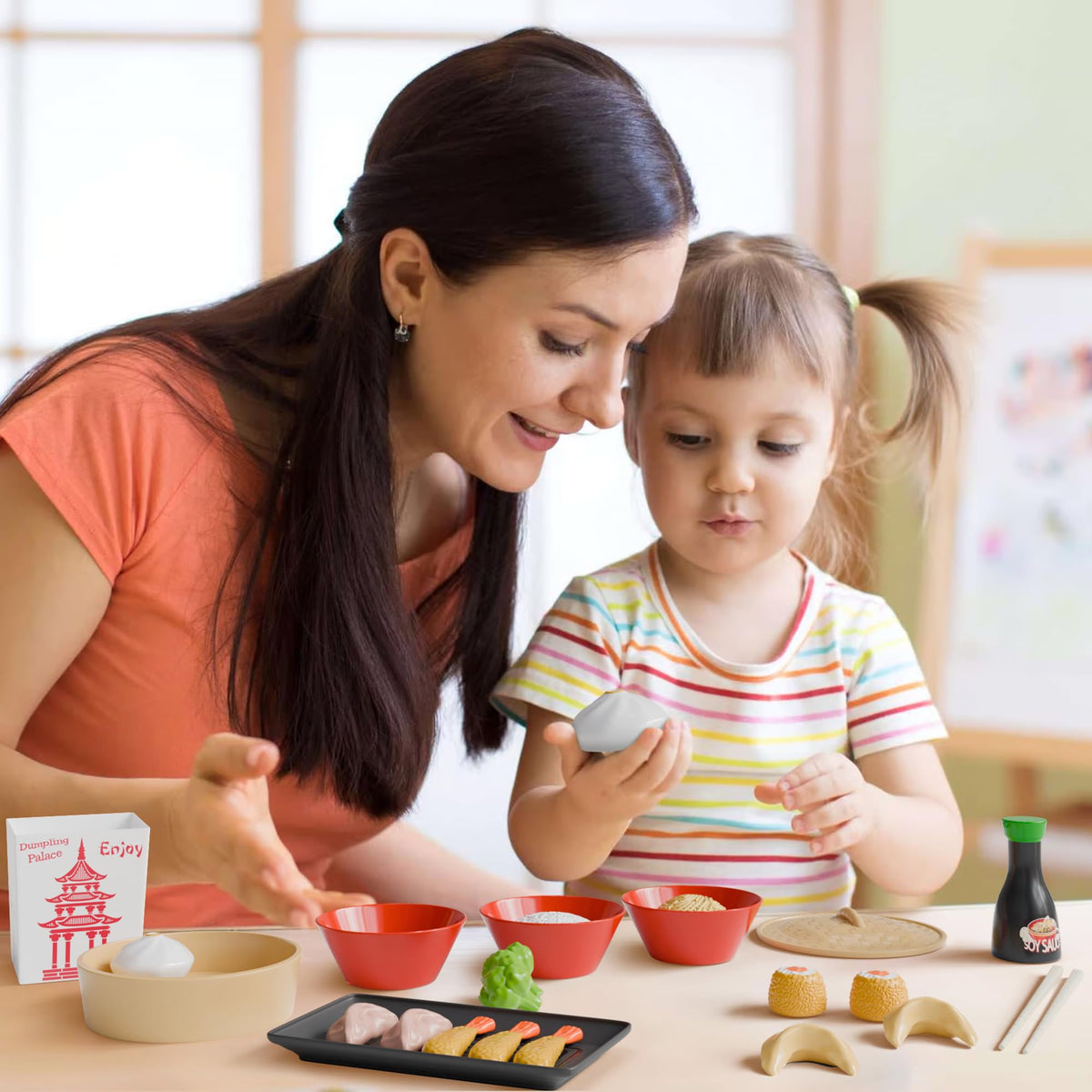 Lollipop Dumpling Palace noodles in a bowl encourage hands-on cooking pretend-play.
