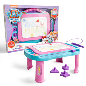 Lollipop Paw Patrol magnetic sketcher board surface offers a large, mess-free drawing area.