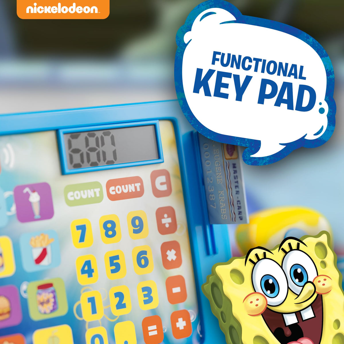 Lollipop SpongeBob serving tray keeps everything organized for tidy pretend restaurant play