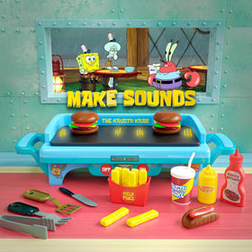 Lollipop Spongebob Grill Playset on kitchen counter elevates imaginative meal-prep scenes