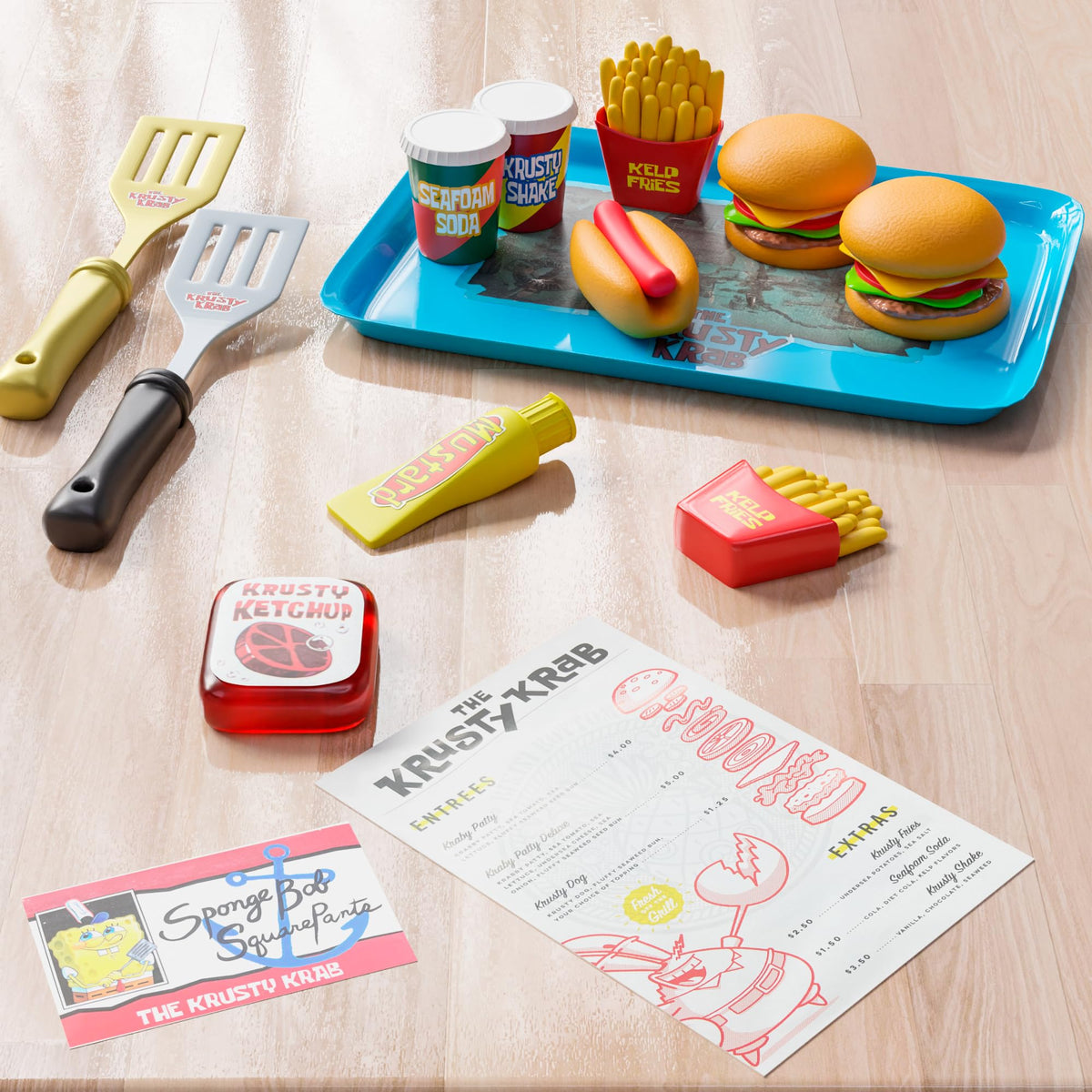 Lollipop SpongeBob Kids Kitchen Playset Seafoam Shake encourages pouring play
