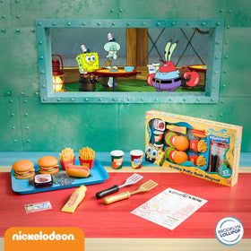 Lollipop SpongeBob Kids Kitchen Playset Velcro Dots secure play surfaces