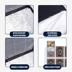 LOMONEH binder features a water-resistant lining to guard against spills