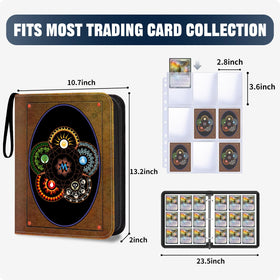 LOMONEH card binder highlights zipper closure protecting cards from dust