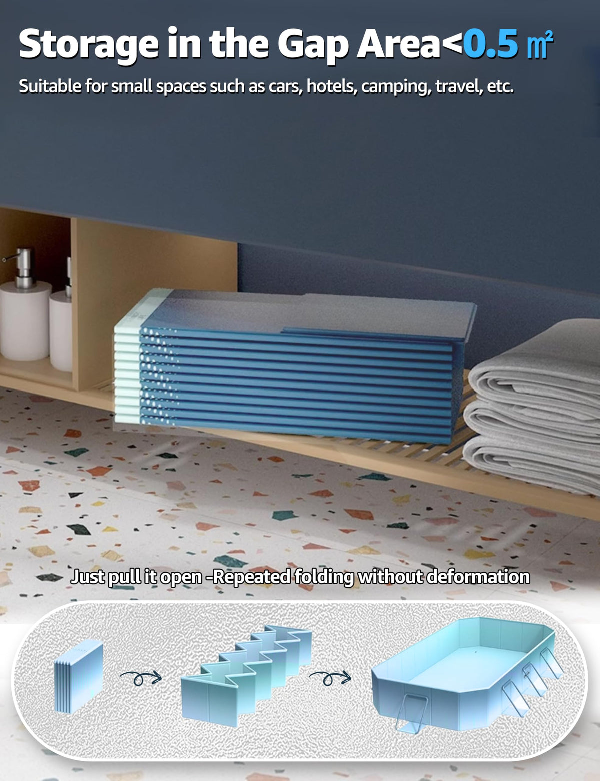 LOMOTIVE pool foldable design saves storage space after use