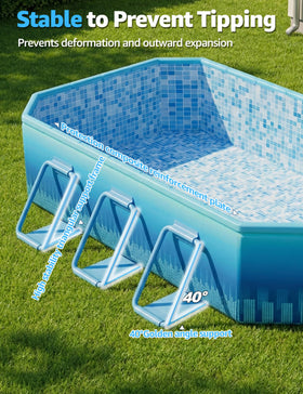 LOMOTIVE pool folds for compact storage and easy transport.