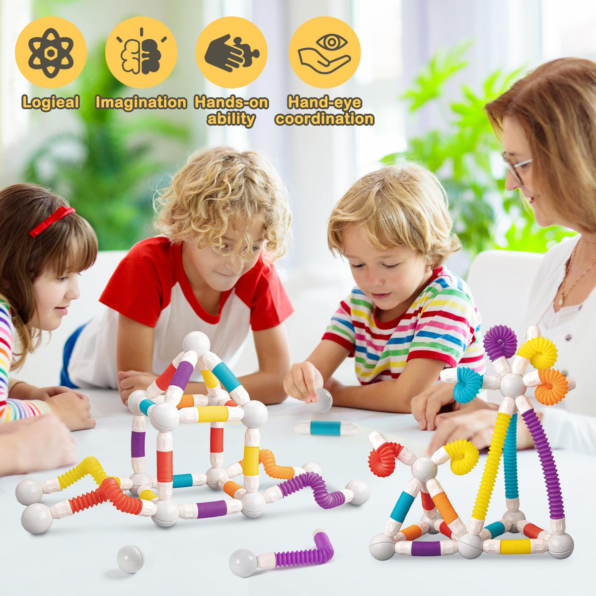 LONEEDY colorful building sets; boost color perception during hands-on building.
