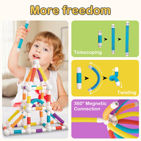 LONEEDY flexible rods assembly; dynamic shapes for imaginative play.