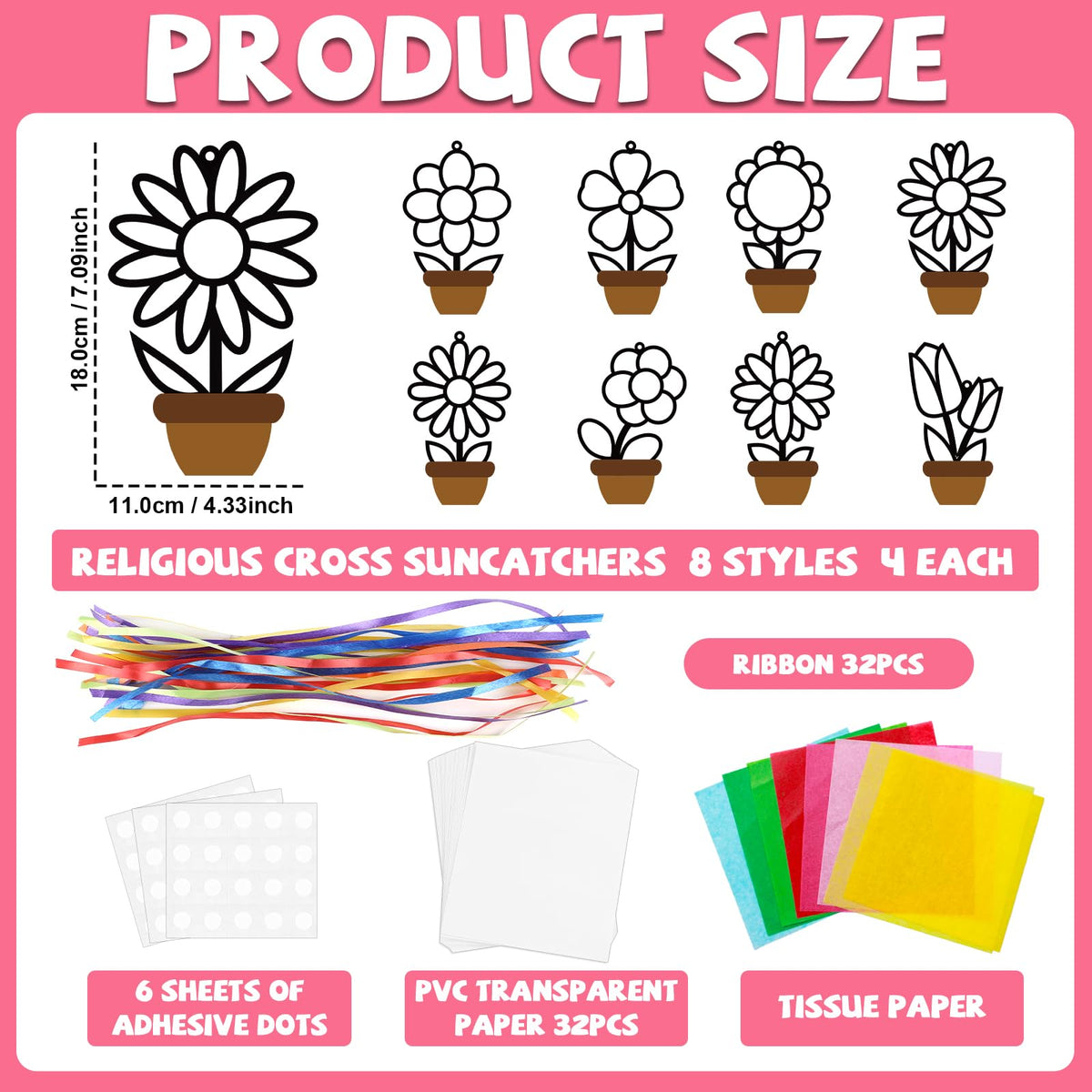 Lonfliness ribbons and stickers included for easy, creative DIY decor projects