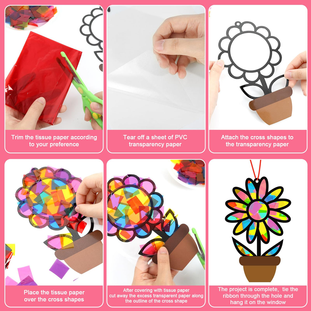 Lonfliness suncatcher cellophane colors cast dazzling light patterns on walls