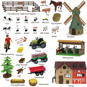 Lonfypeng farm playset windmill provides vivid backdrop for role-play scenarios.