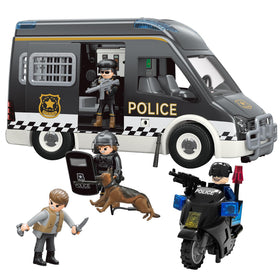 Lonfypeng police car toy truck with lights for vivid role play