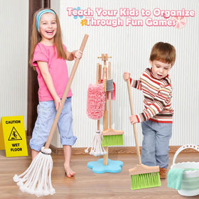 Lonico cleaning brush aids in pretend scrubbing and fine motor practice.