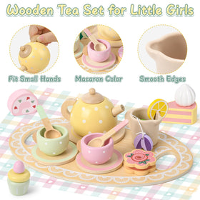 Lonico dessert rack helps organize accessories for tidy cooperative play.