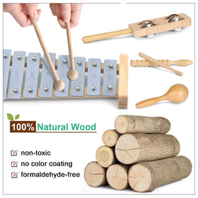 LOOIKOOS wooden tapping instruments for creative expression and focus development.