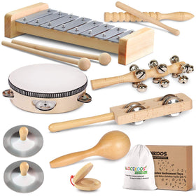 LOOIKOOS wooden xylophone for toddlers supports early rhythm exploration and coordination.