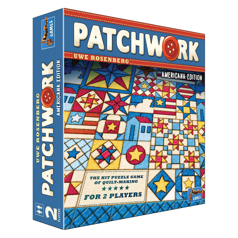 Lookout Patchwork Americana game board with a 9x9 grid for strategic quilt layouts.