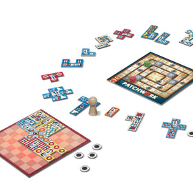 Lookout Patchwork Americana player board highlighting personal quilt planning area.