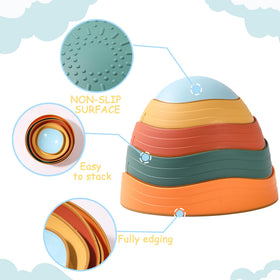 LoomLark Balance stones with anti-slip bottoms stay steady on floors and lawns