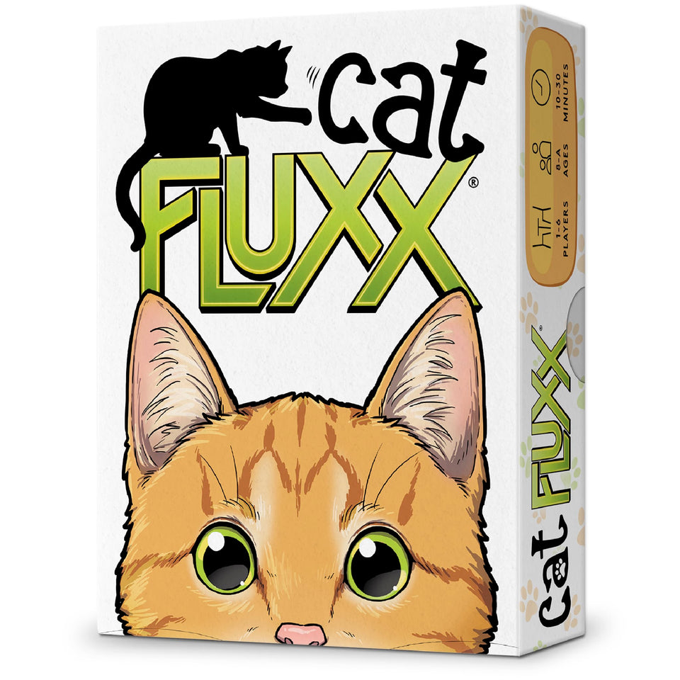 Looney Labs Cat Fluxx cards on table for fast family play