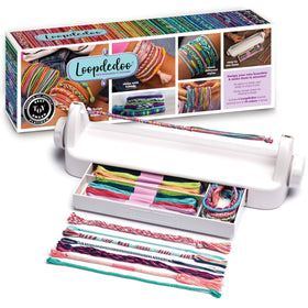 Loopdedoo spinning loom with hidden storage drawer keeps your craft supplies neatly organized.