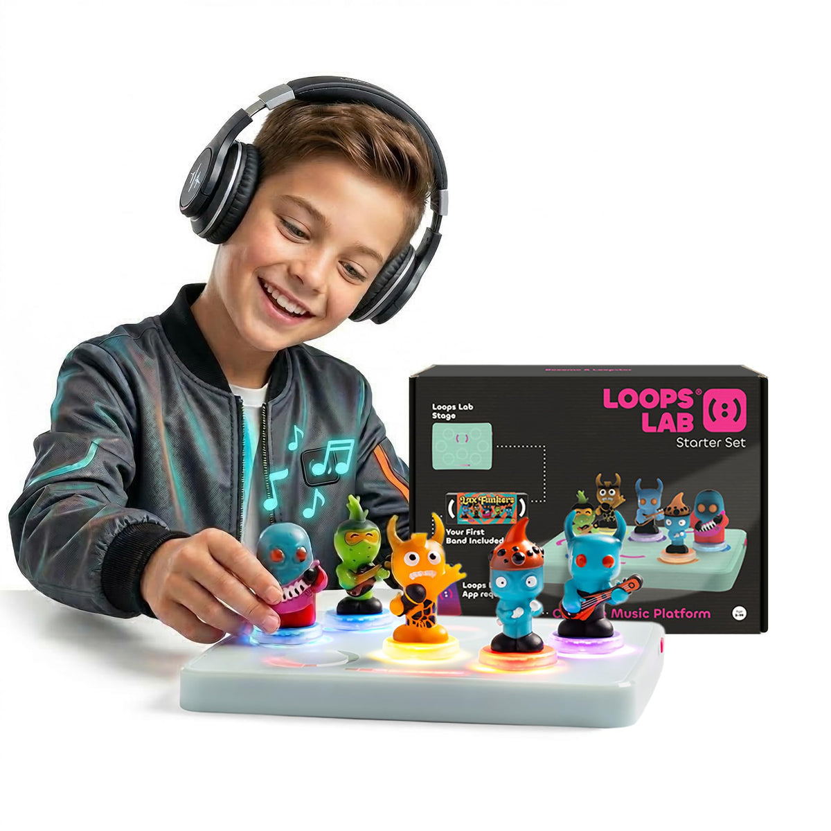LOOPS Lab Starter DJ Set play area enabling easy beginner-friendly music creation.