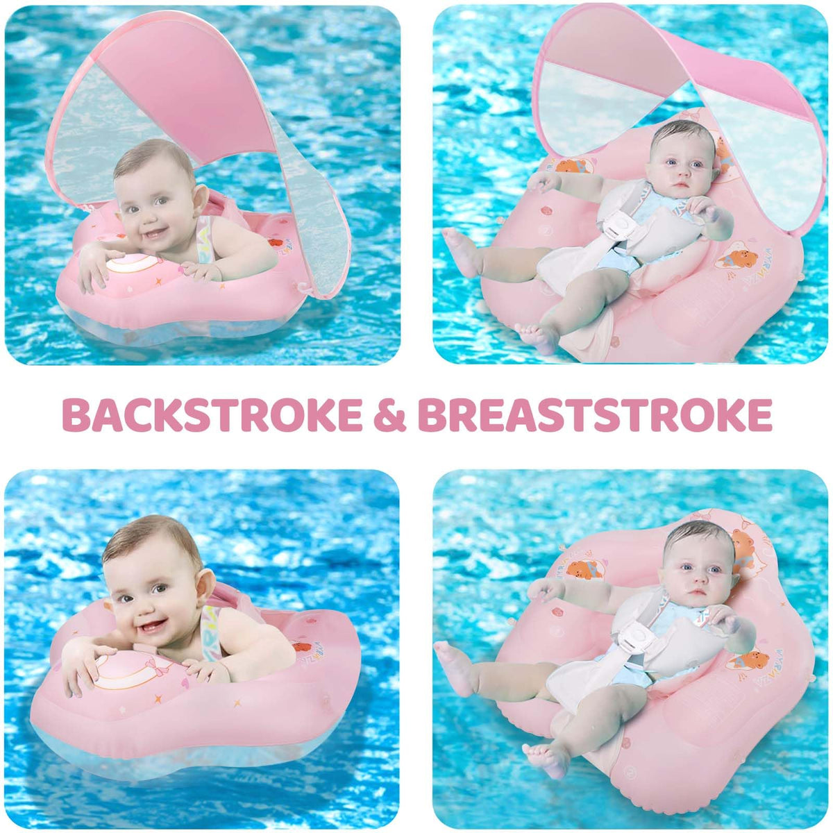 LOOWARTS adjustable straps ensure a snug, secure fit for babies.