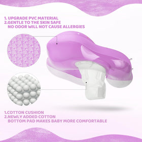 LOOWARTS Baby Pool Float Safety Seat keeps baby secure during splashes.