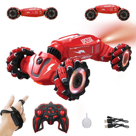 LOOZIX hand-gesture RC stunt car front view, intuitive gesture control for quick fun
