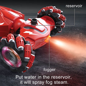 LOOZIX spray fog effect on the RC car for dramatic play