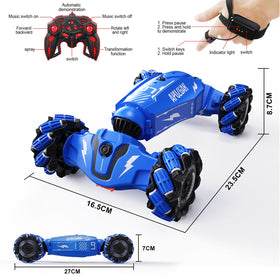 LOOZIX gesture RC stunt car side drift action showcases 360° spins